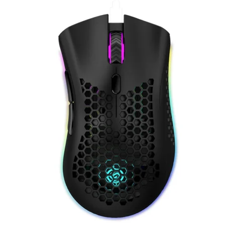 Wireless Charging Mouse Lightweight Hollow Hole Colorful RGB Luminous Game Office Mouse